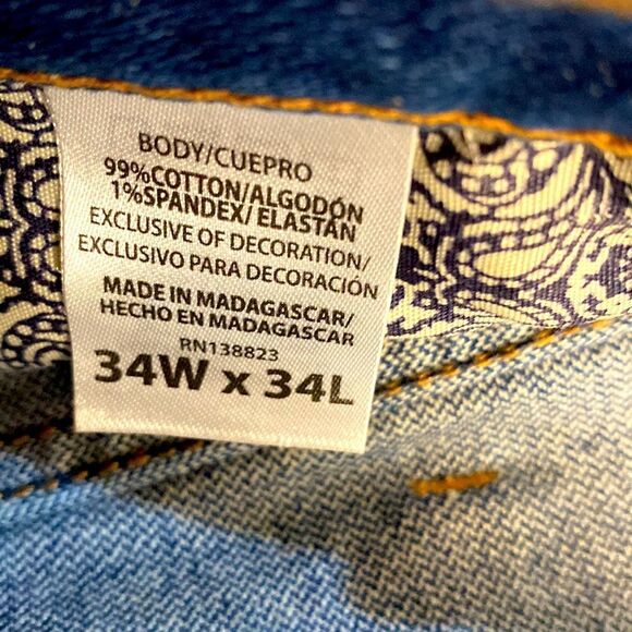 Cody James dark denim plain pockets W34xL34 brand new - Picture 6 of 6